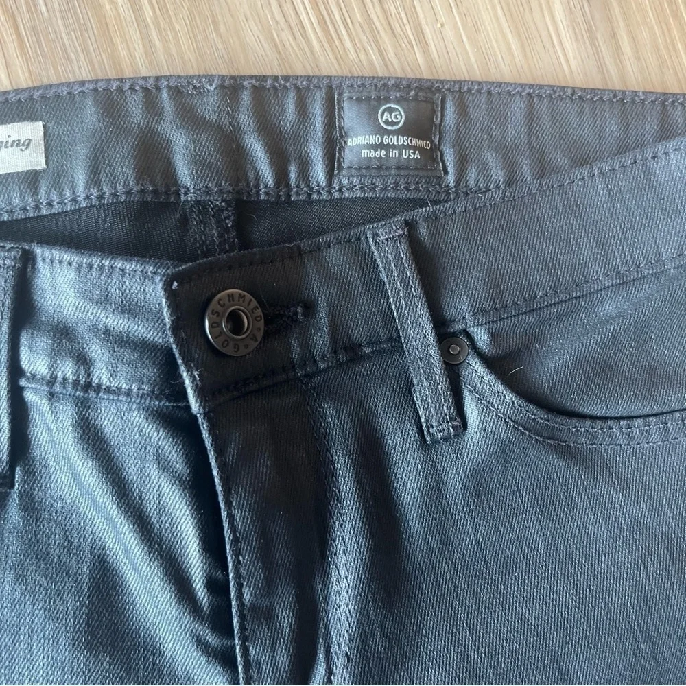 Ag Adriano Goldschmied Absolute Legging Extreme Skinny Dark Gray Black Coated 25